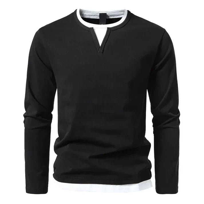 Elmont | Combed Cotton Long Sleeve T-Shirt