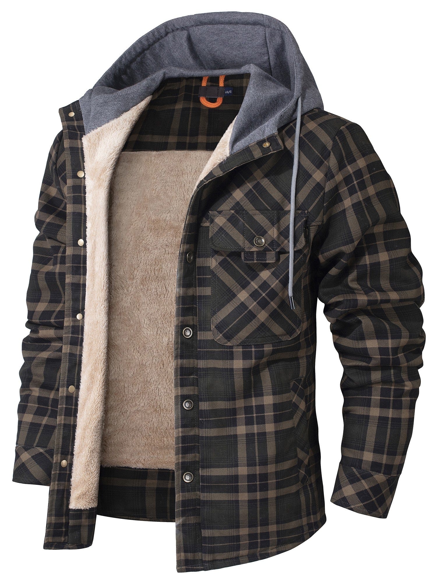 Elmont | Hooded Sherpa-Lined Flannel Jacket