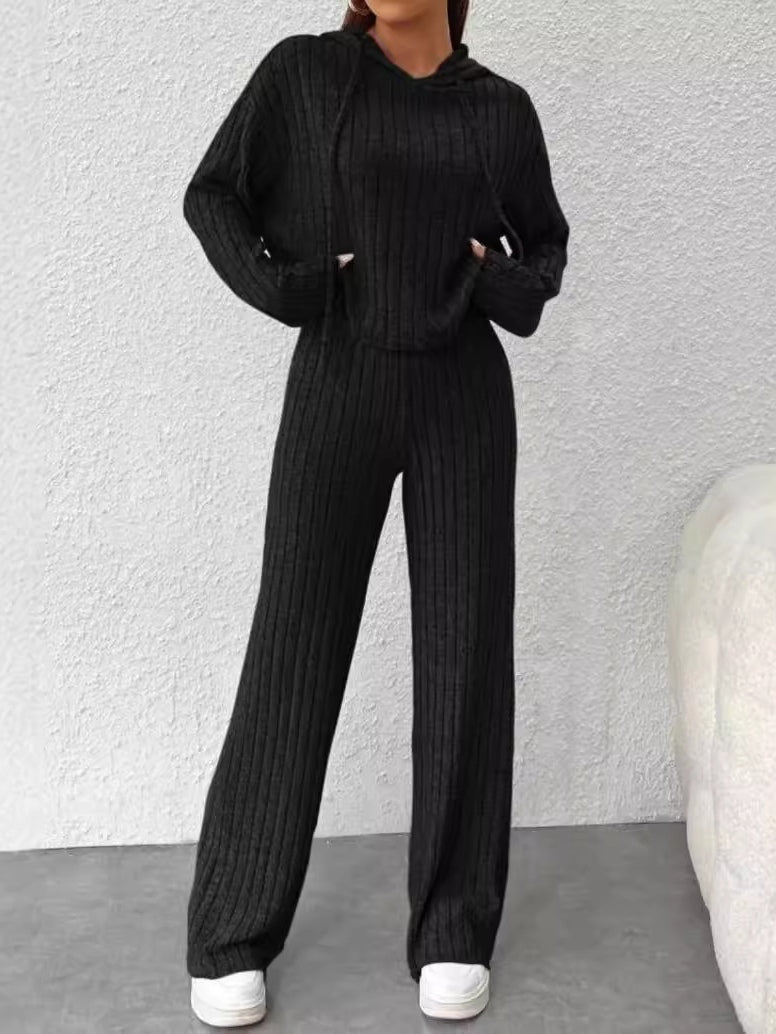 Elmont | Hooded Striped Knit Set