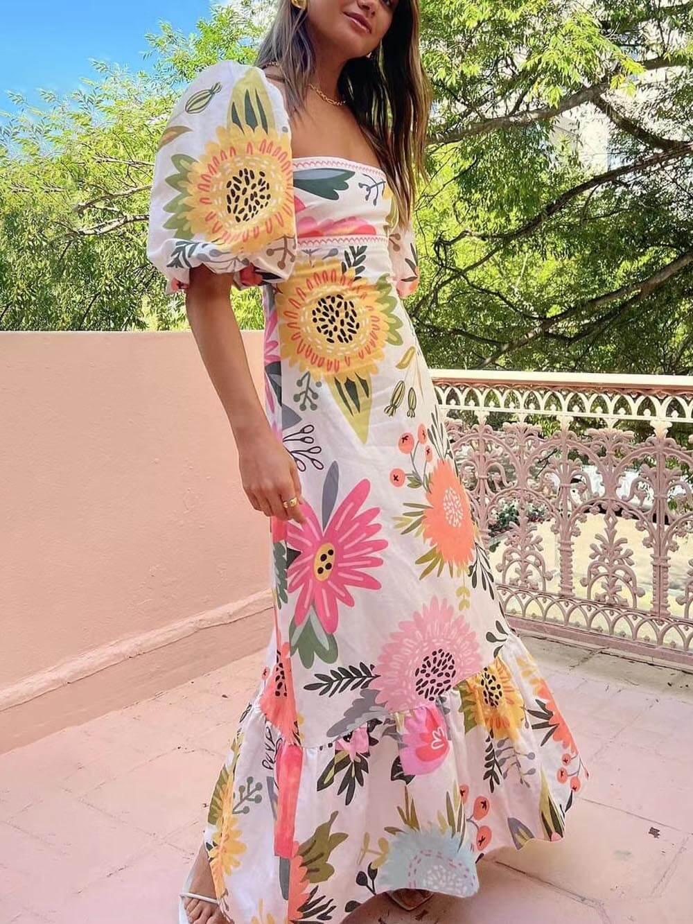 M&H | Square Neck Maxi Dress