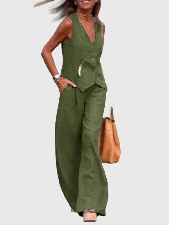 M&H | Wide-Leg Two-Piece Set
