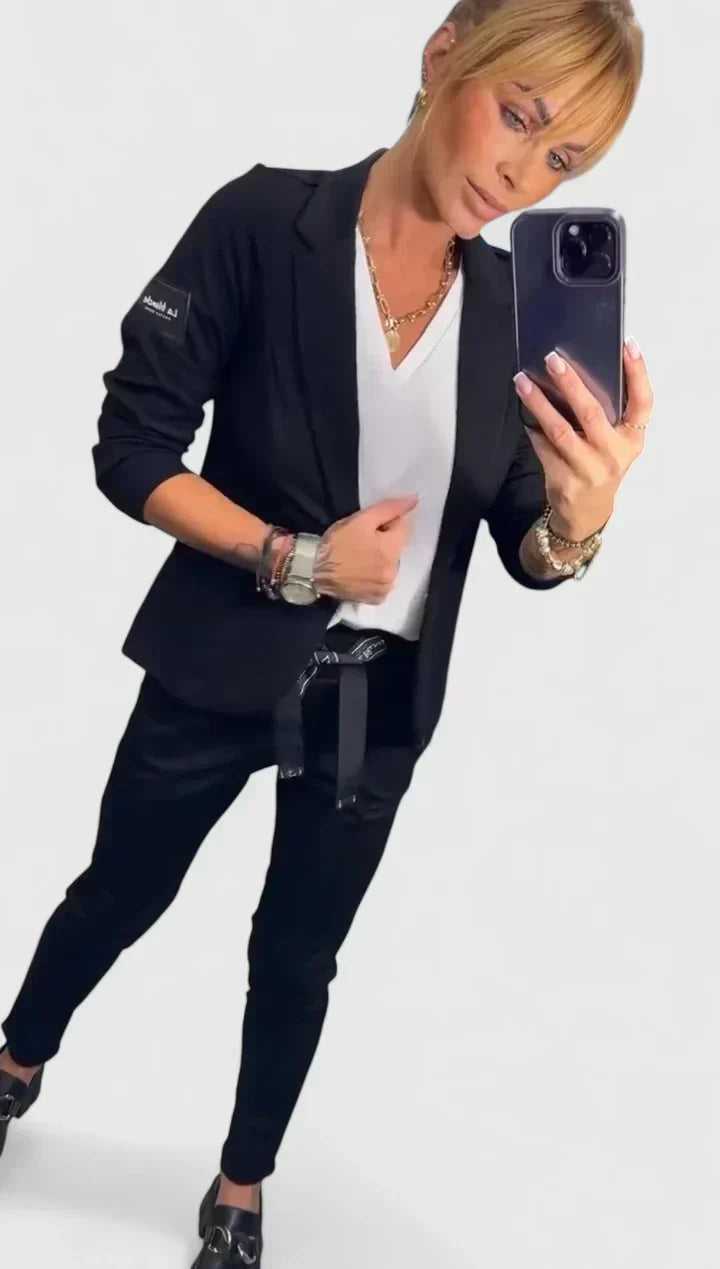 M&H | Blazer & Jogger Set with Elastic Waist