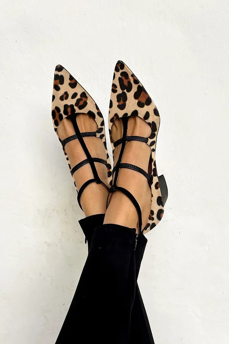 Elmont | Animal Print Pointed-Toe Ballet Flats