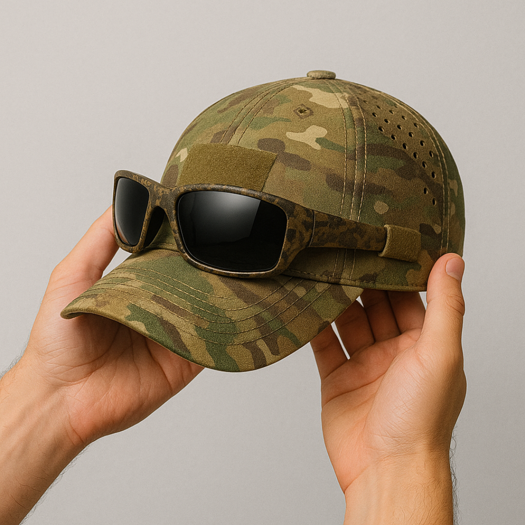 Elmont | Camo Cap with Sunglasses Holder