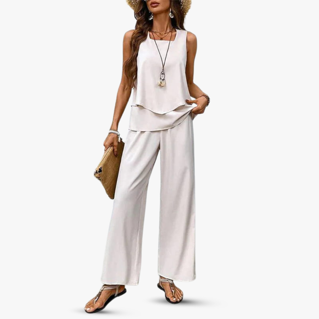 M&H | Sleeveless Top & Pants Set