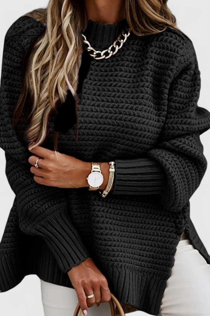Elmont | Slit-Hem Crewneck Sweater