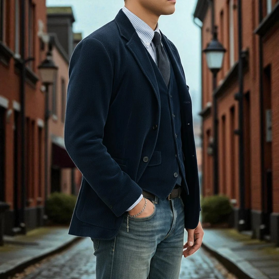 Elmont | Blazer and Corduroy Vest Set