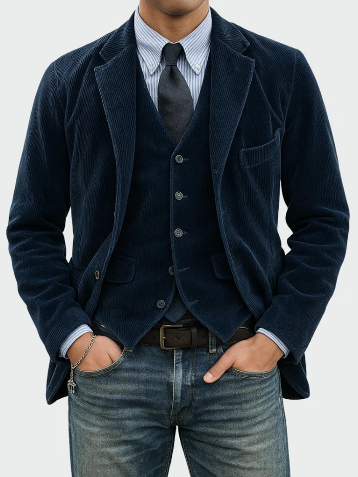 Elmont | Blazer and Corduroy Vest Set