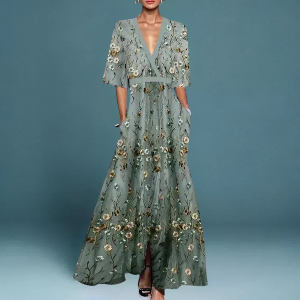 Sarah | Floral Maxi Wrap Dress