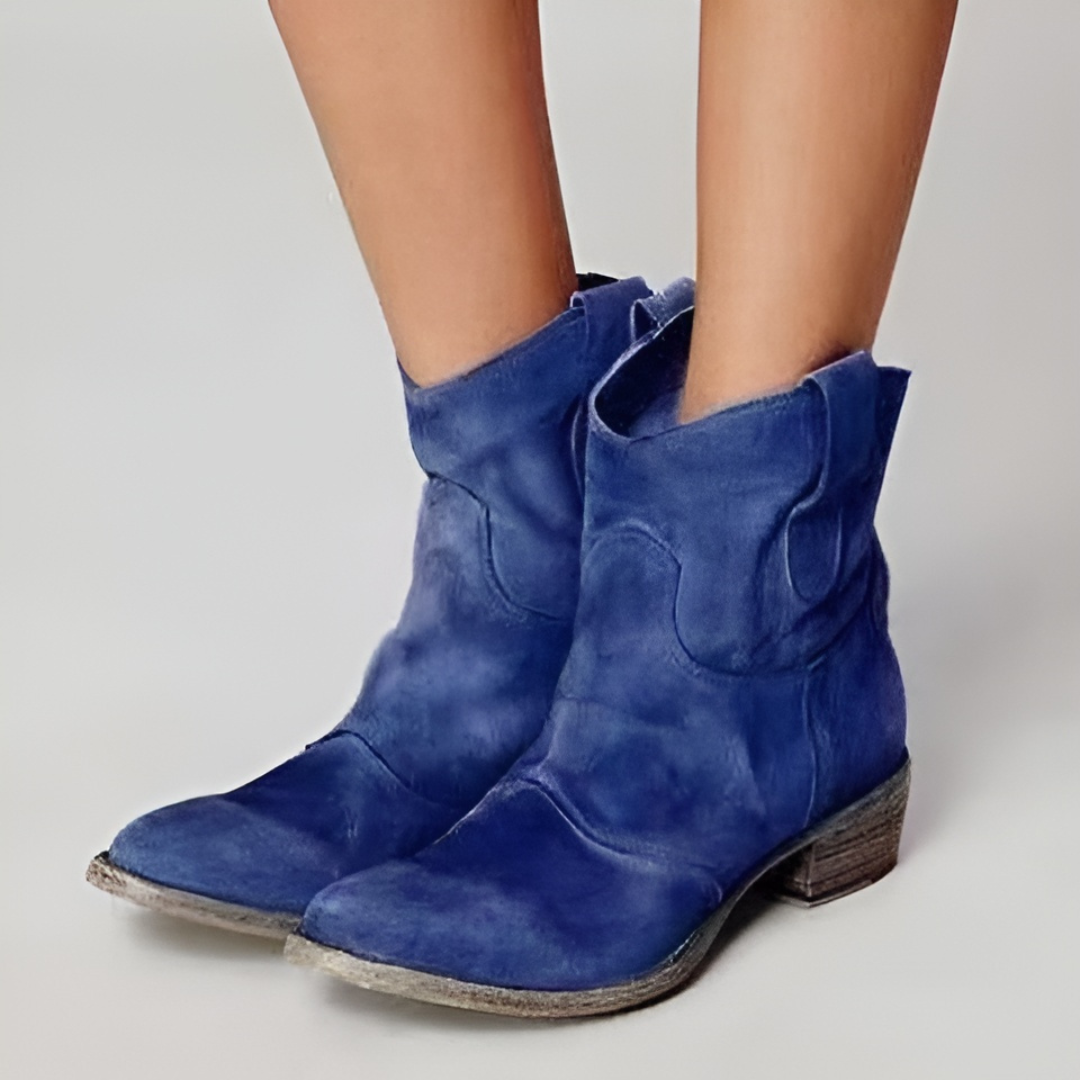 Elmont | Suede Western Ankle Boots