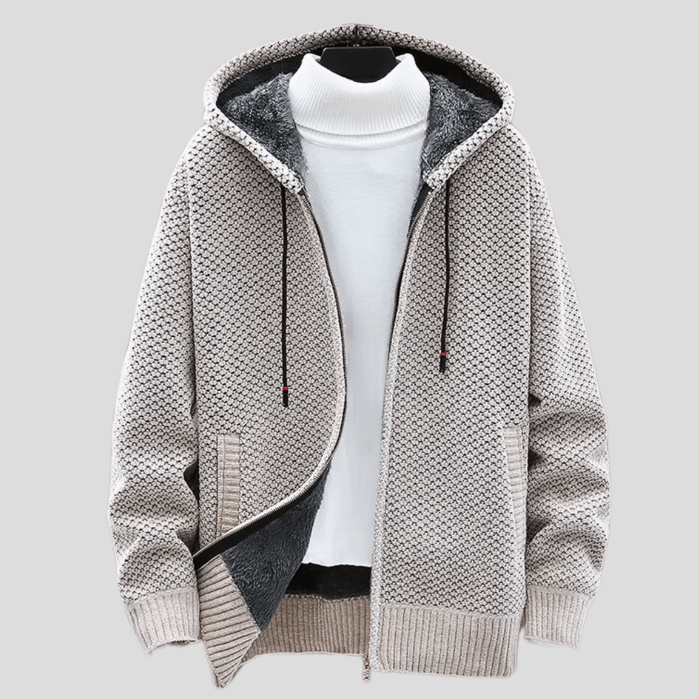 Elmont | Fleece-Lined Knit Full-Zip Hoodie