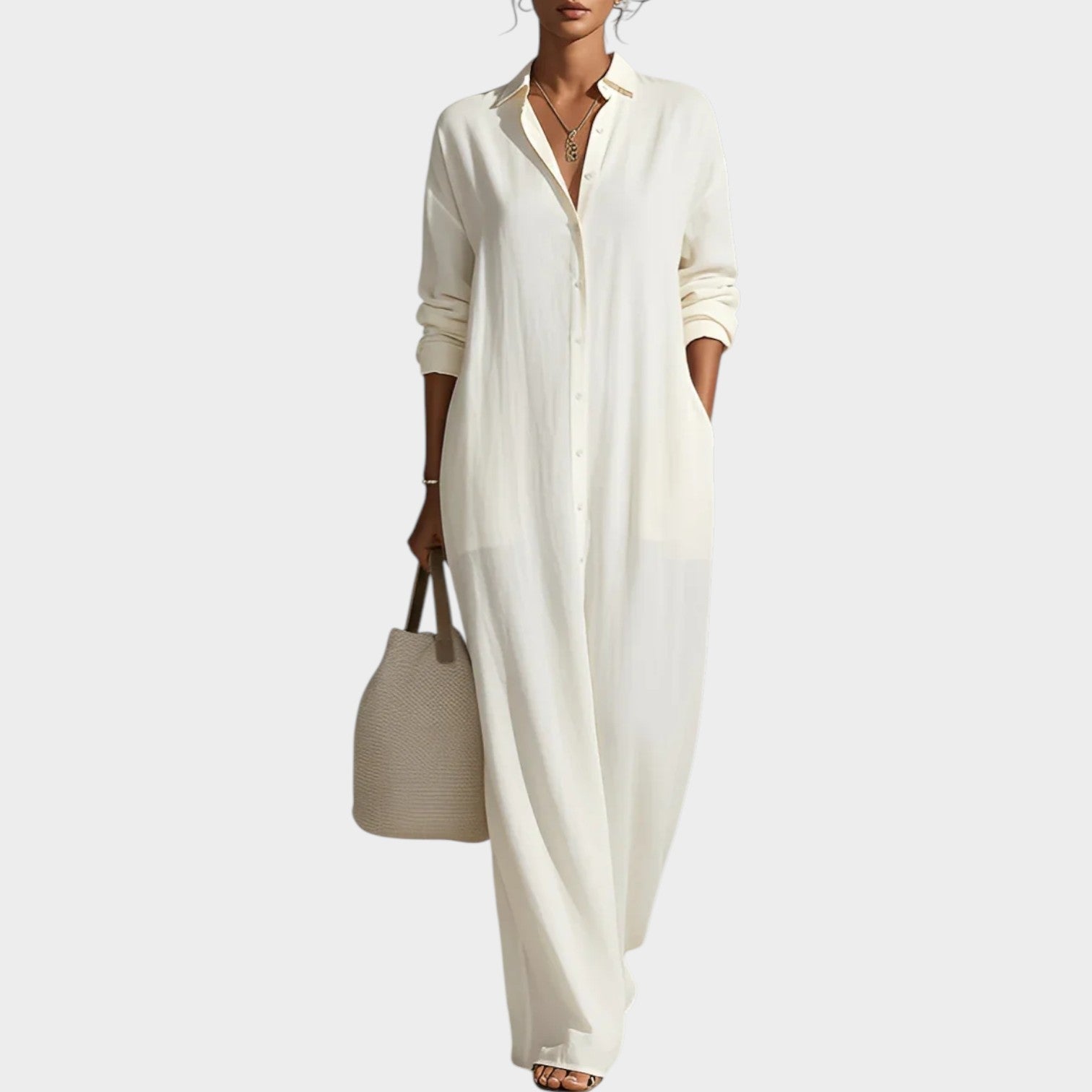 Camila | Maxi Shirt Dress, Relaxed Silhouette
