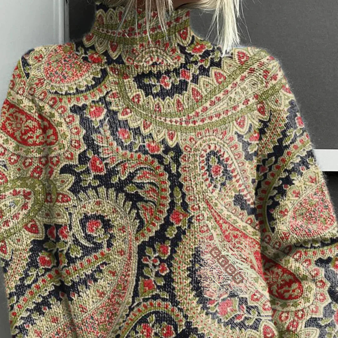 Elmont | Floral Turtleneck Sweater