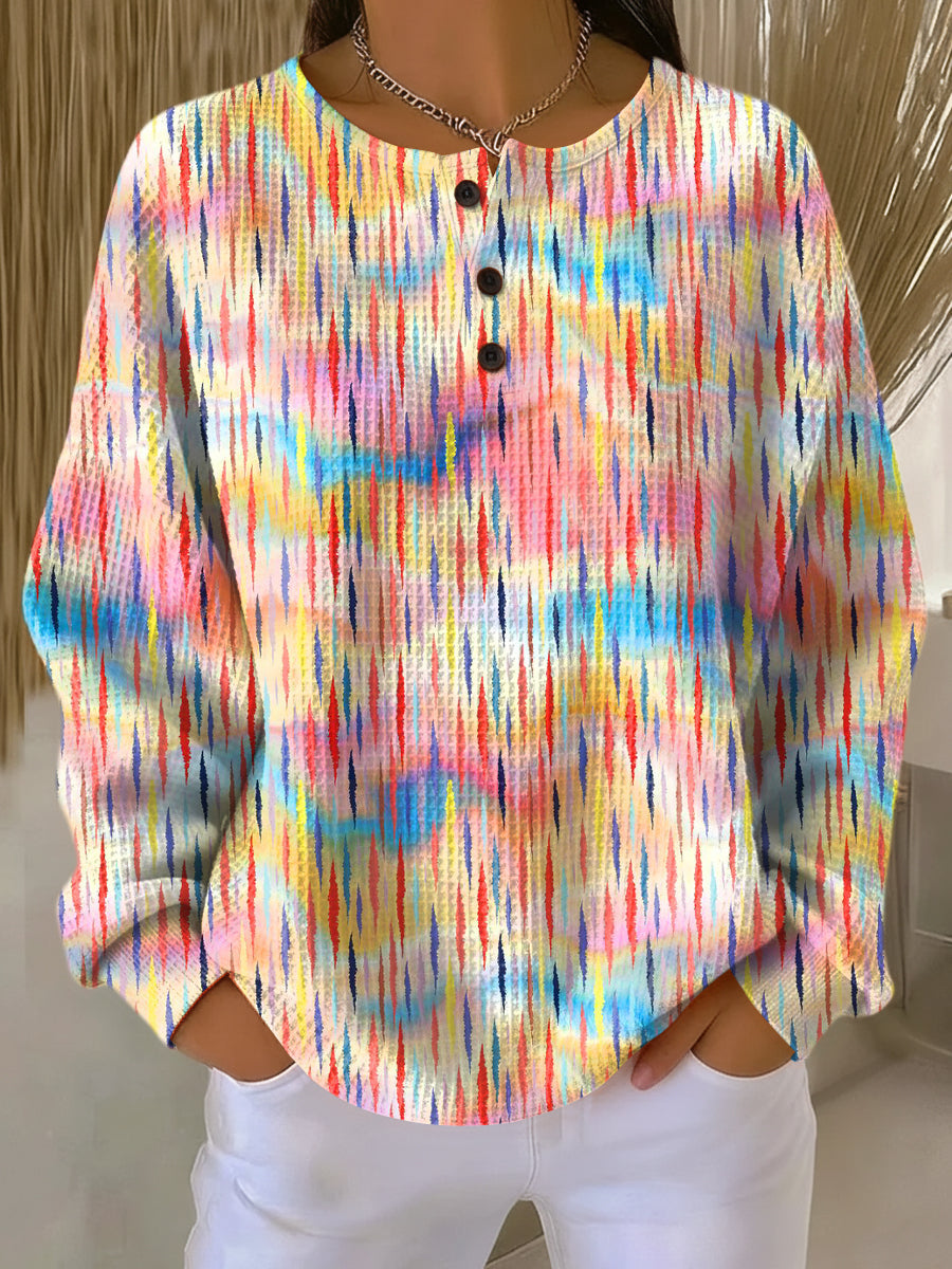 Elmont | Raindrop Pattern Waffle-Knit Sweater
