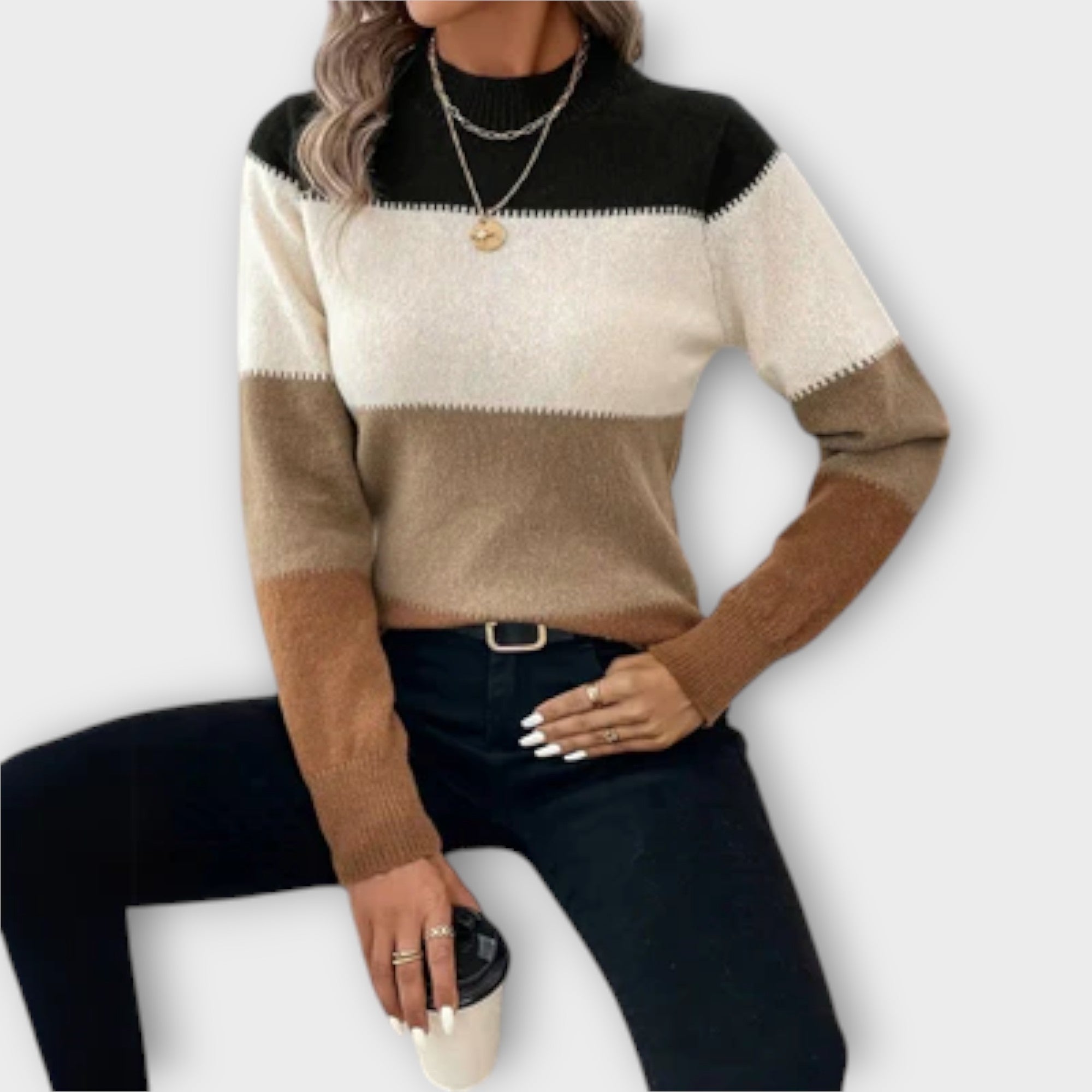 Elmont | Striped Crewneck Sweater