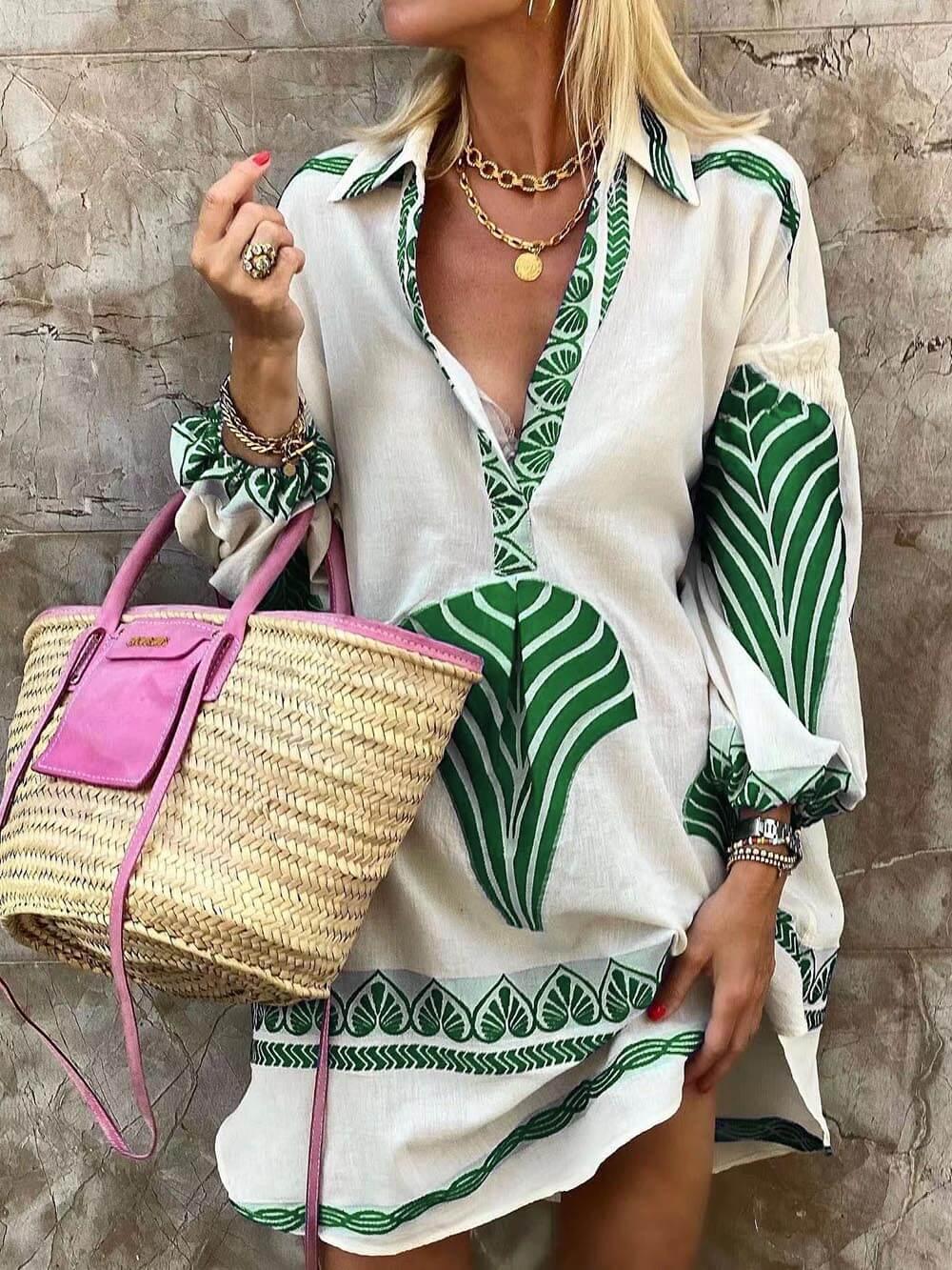 M&H | Tropical Print Mini Dress