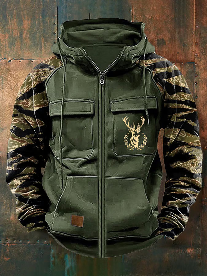 Elmont | Multi-Pocket Zip-Up Hoodie