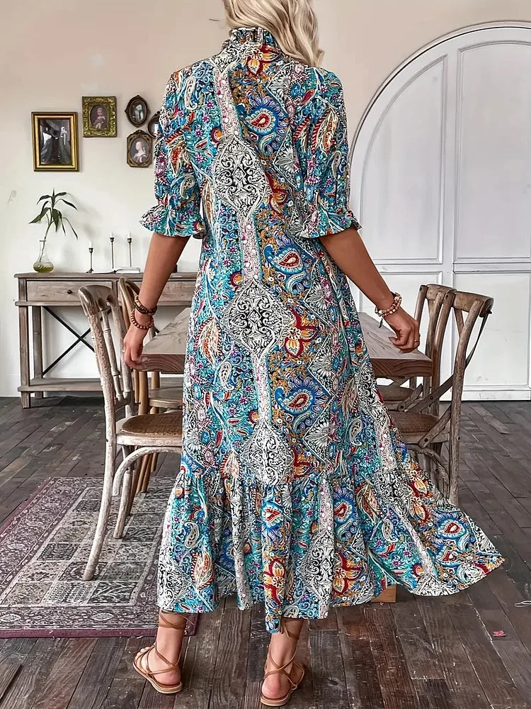 M&H | Bohemian Printed Midi Dress