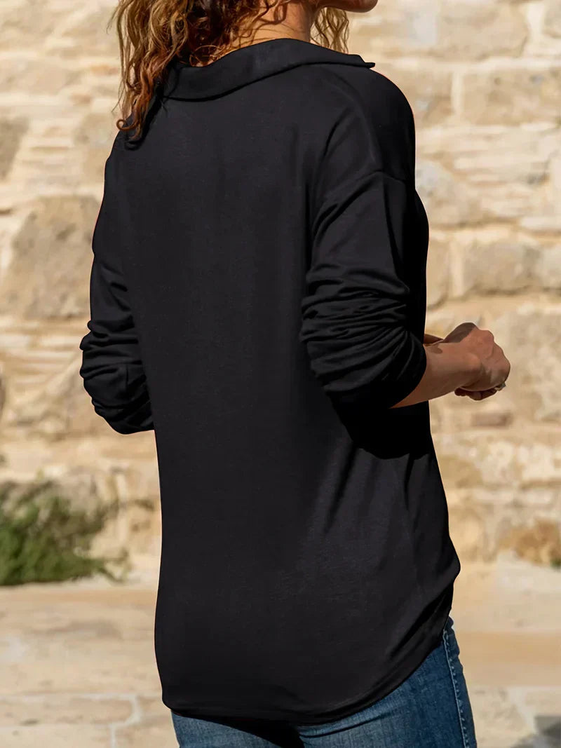 Sarah | Collared Half Zip Sweater