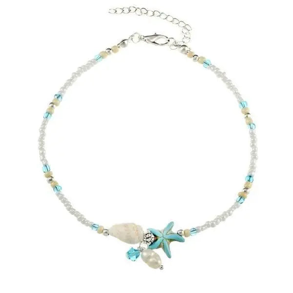 Elmont | Natural Stone Bracelet with Star & Shell Charms