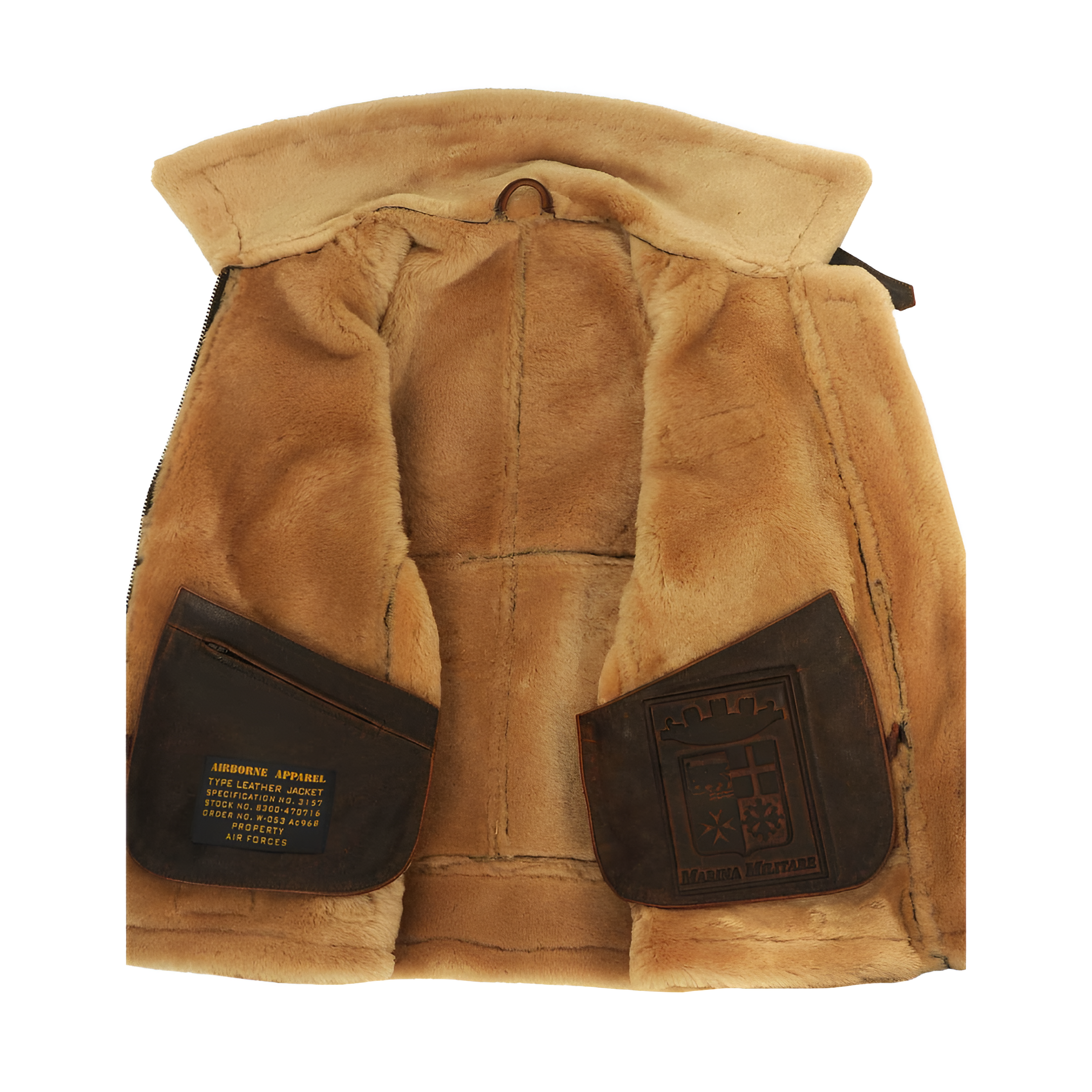 Elmont | Shearling-Lined Leather Aviator Jacket