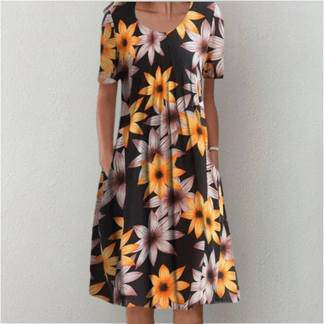 Sarah | Loose Floral Midi Dress