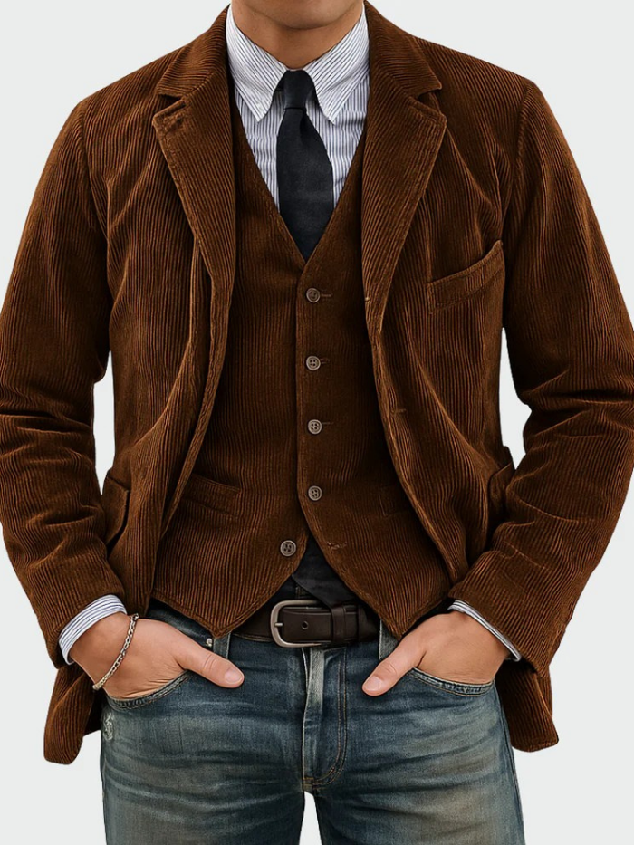 Elmont | Blazer and Corduroy Vest Set