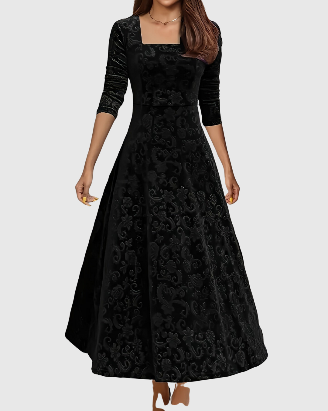 M&H | Textured Formal Midi Dress