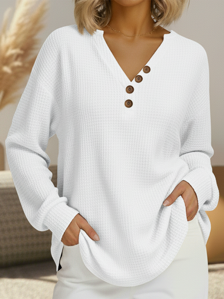 Elmont | Double-Layer Waffle Knit Sweater
