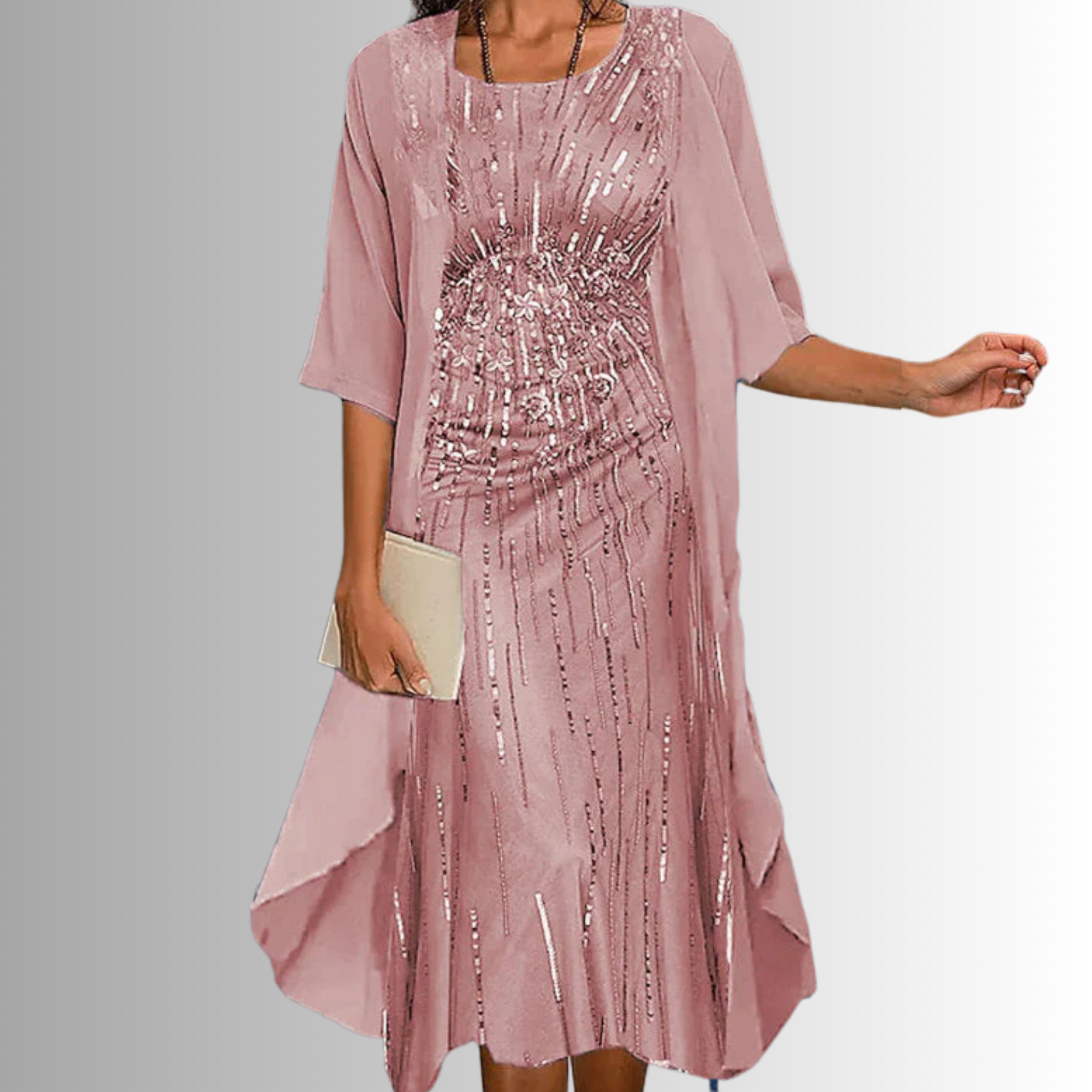 Evelyn | Open-Front Midi Dress