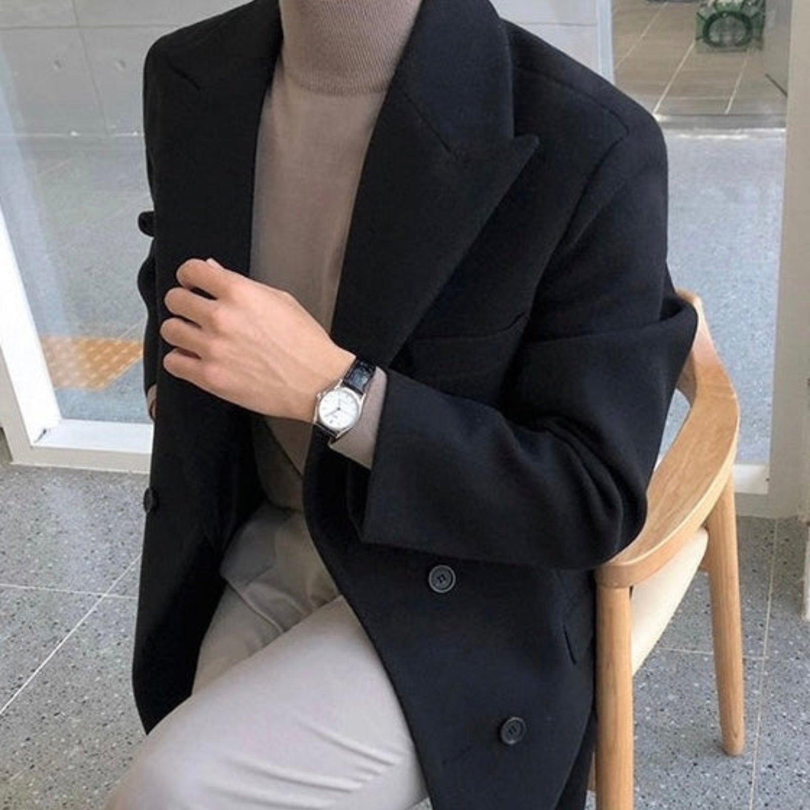 Elmont | Men's Double-Breasted Wool-Blend Coat