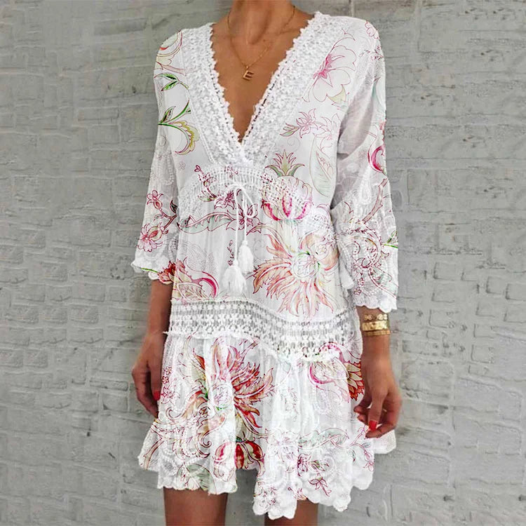 M&H | Embroidered Floral Mini Dress