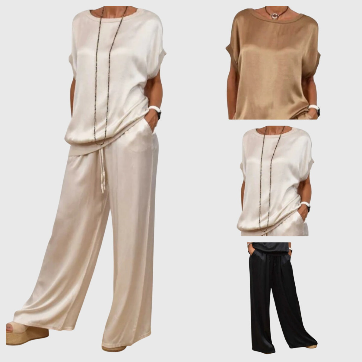 M&H | Two-Piece Set with Wide-Leg Pants