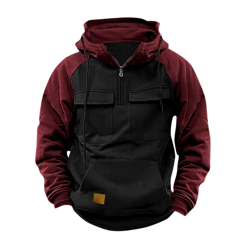 Elmont | Hooded Two-Tone Utility Sweater