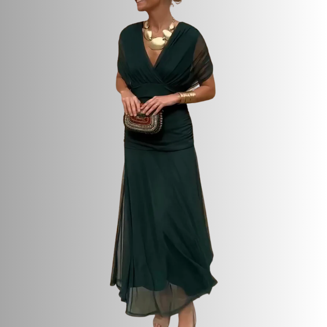 Maya | Chiffon Off-Shoulder Maxi Dress