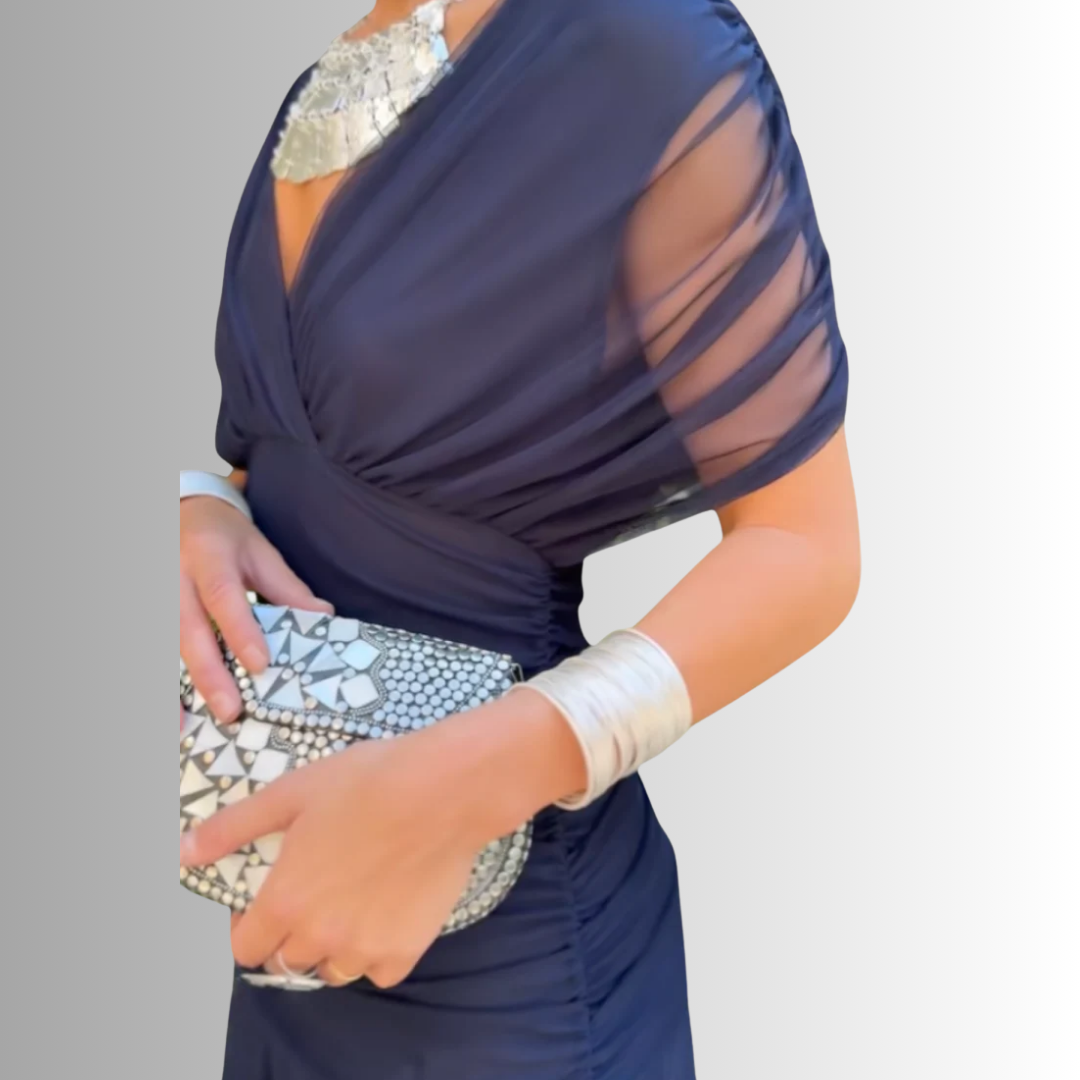 Maya | Chiffon Off-Shoulder Maxi Dress