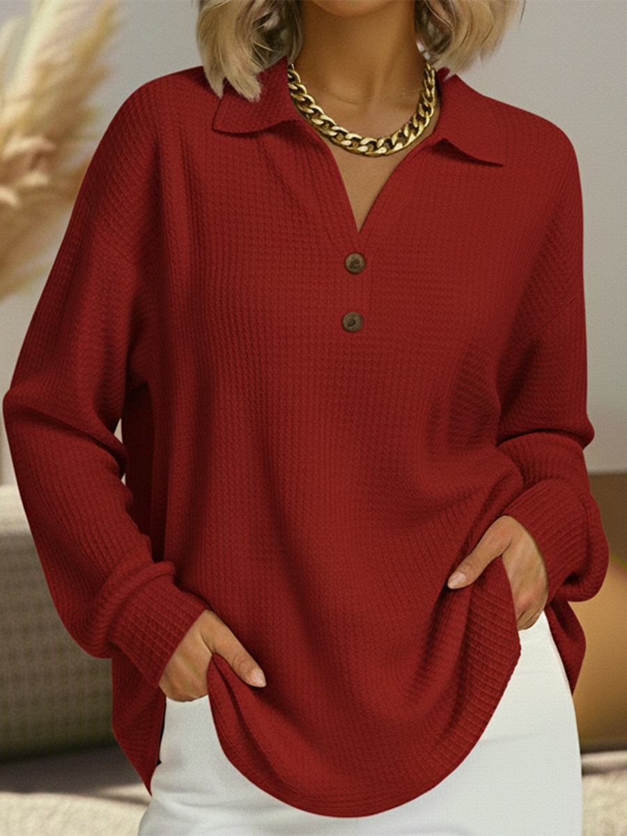 Elmont | Women's Double-Layer Waffle Knit Sweater