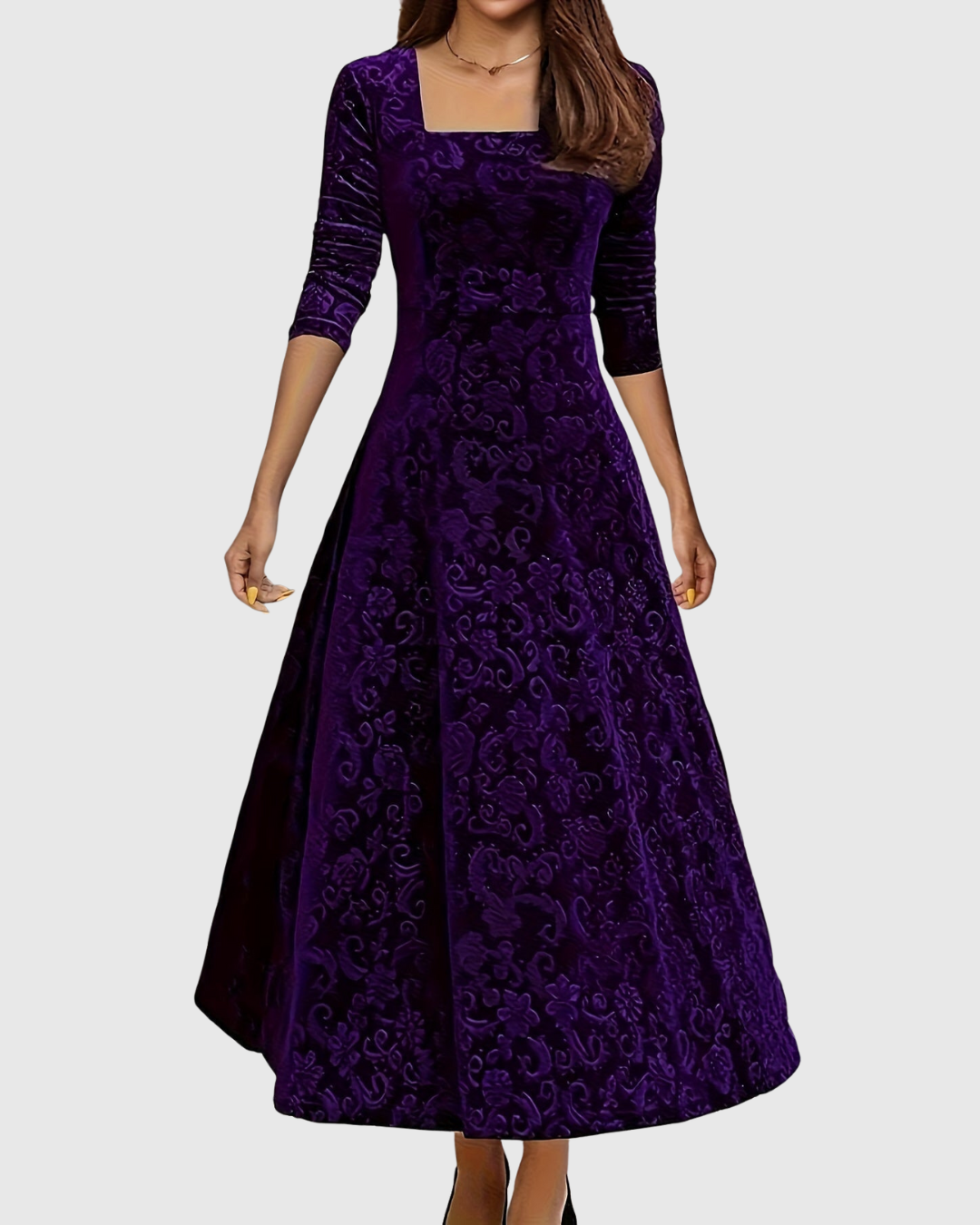 M&H | Textured Formal Midi Dress