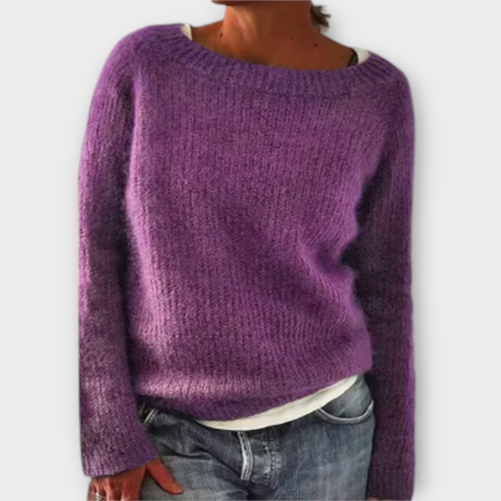 Elmont | Oversized Crewneck Knit Sweater