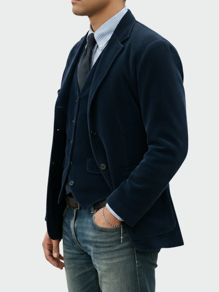 Elmont | Blazer and Corduroy Vest Set