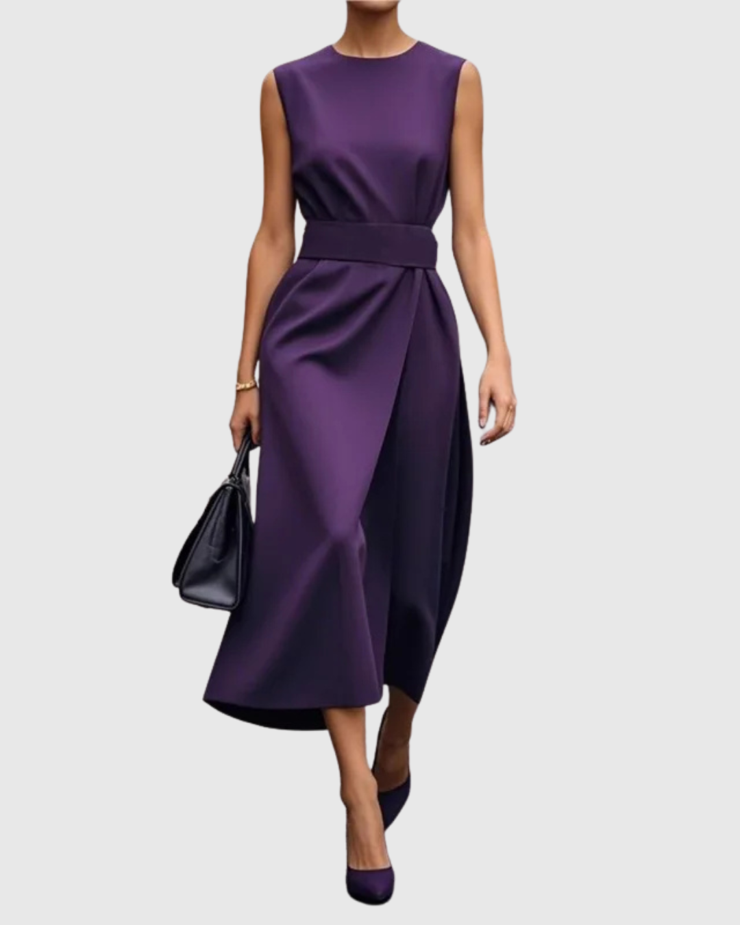M&H | Midi Dress with Defined Waist