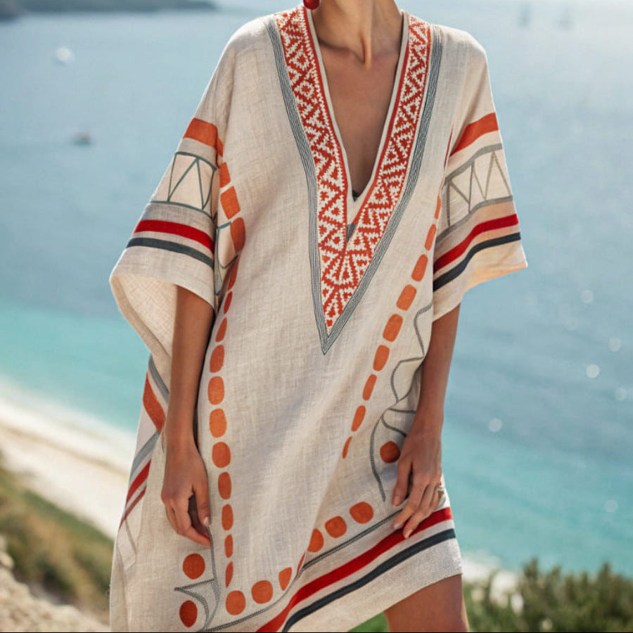 M&H | Tunic Dress with Striped Pockets