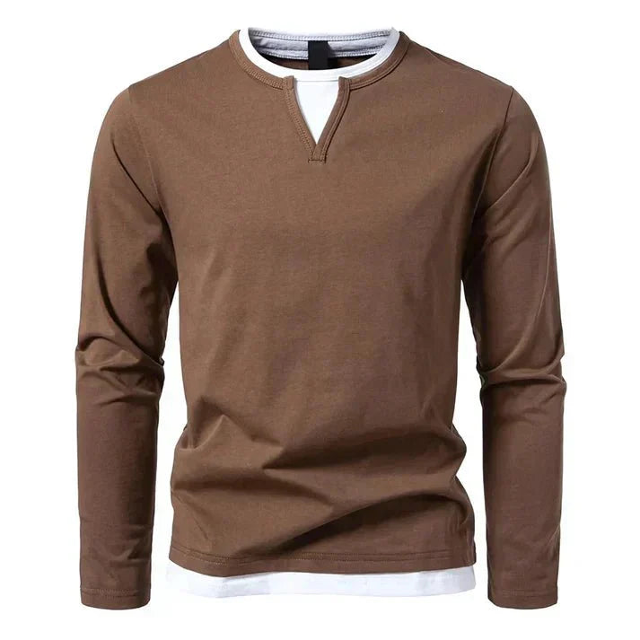 Elmont | Combed Cotton Long Sleeve T-Shirt
