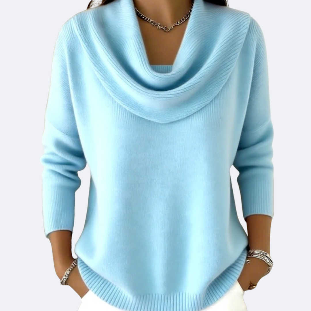 Elmont | Ribbed Ruffle-Neck Sweater