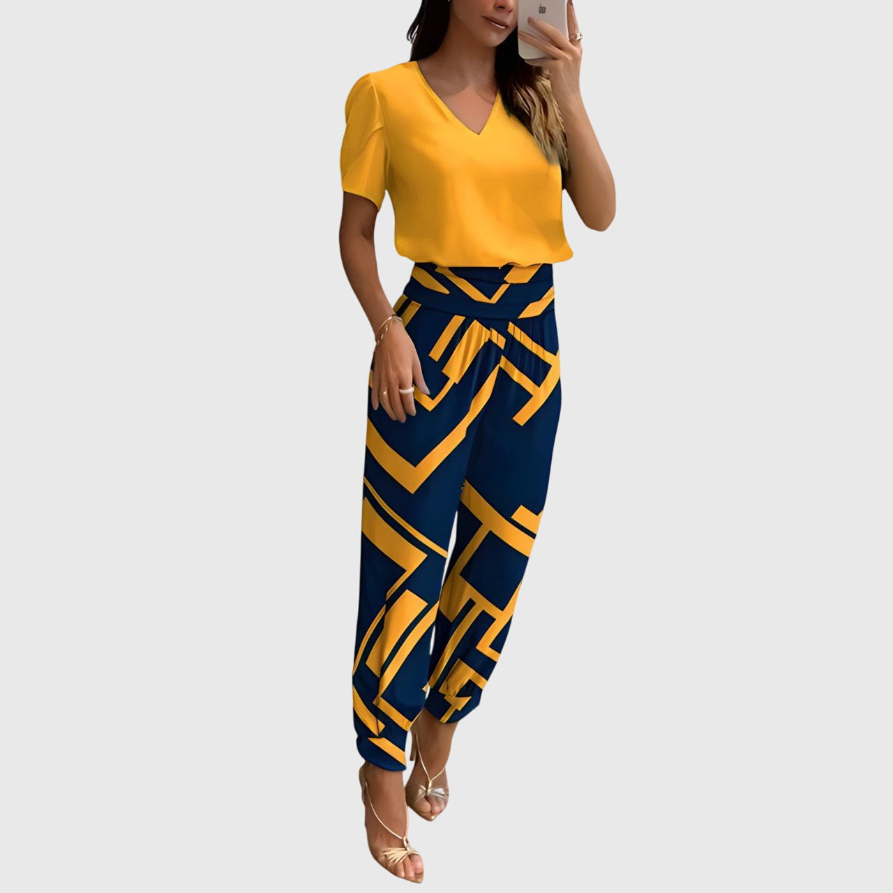 M&H | Relaxed-Fit Blouse & Pants Set