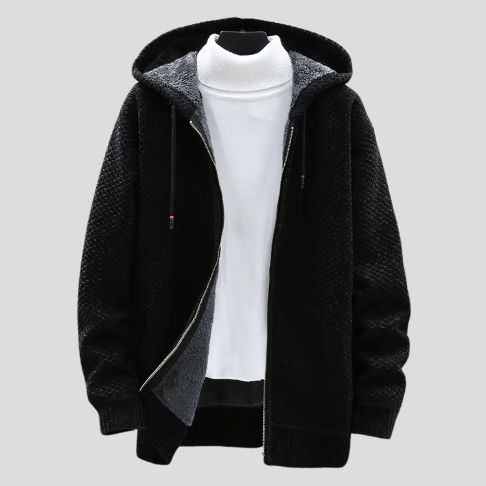 Elmont | Fleece-Lined Knit Full-Zip Hoodie