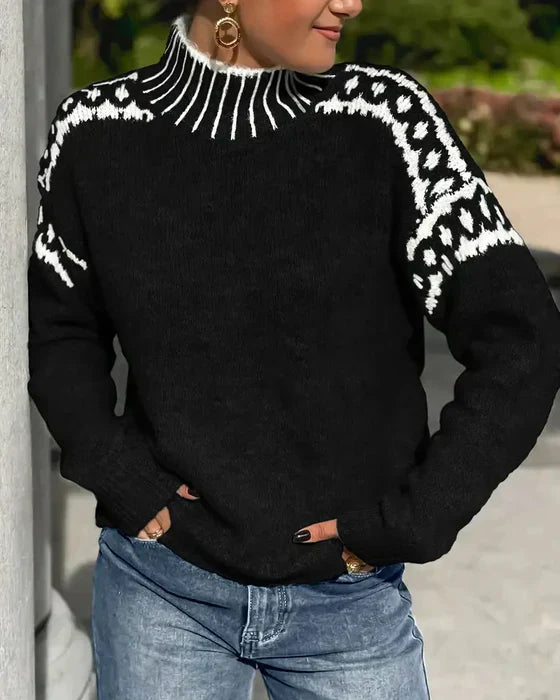 Elmont | High-Neck Wool-Blend Fair Isle Sweater