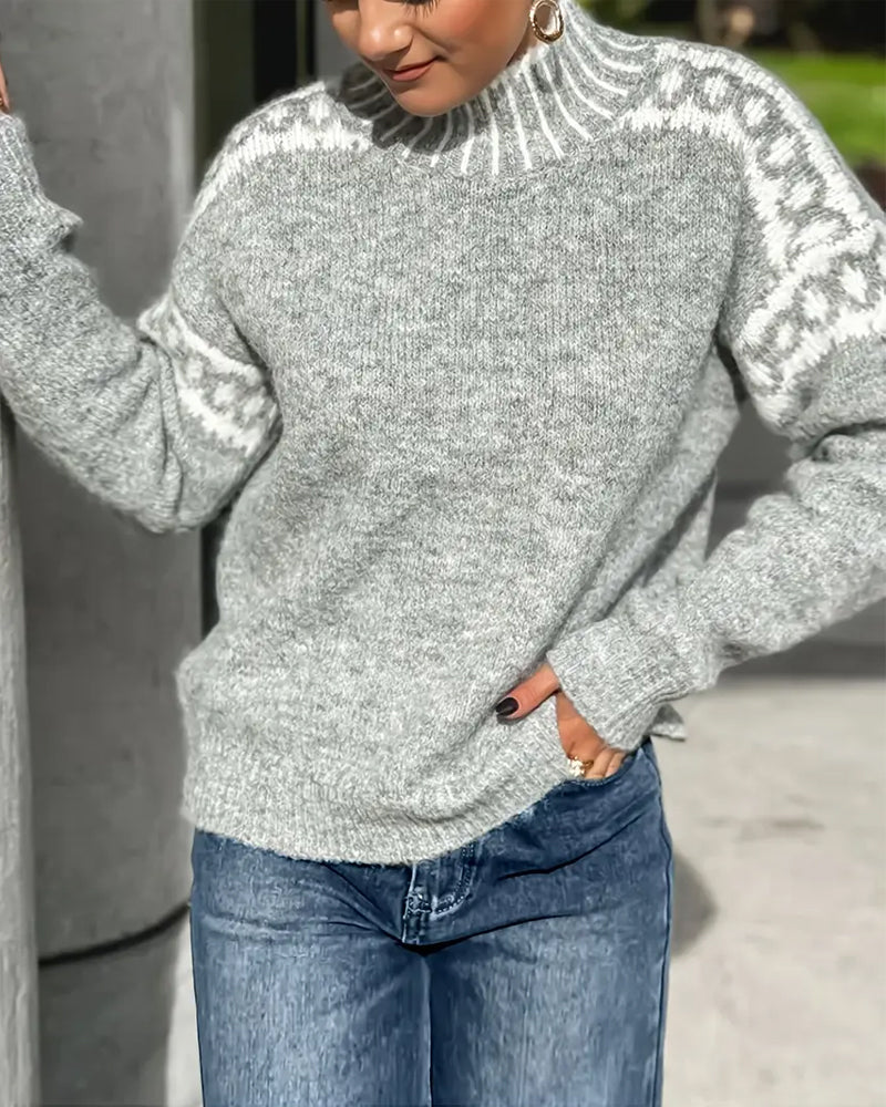 Elmont | High-Neck Wool-Blend Fair Isle Sweater