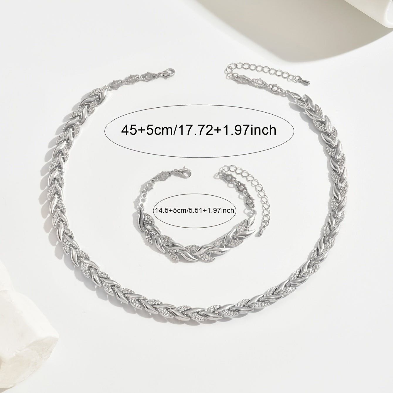 Elmont | Fish Tail Rhinestone Jewellery Set