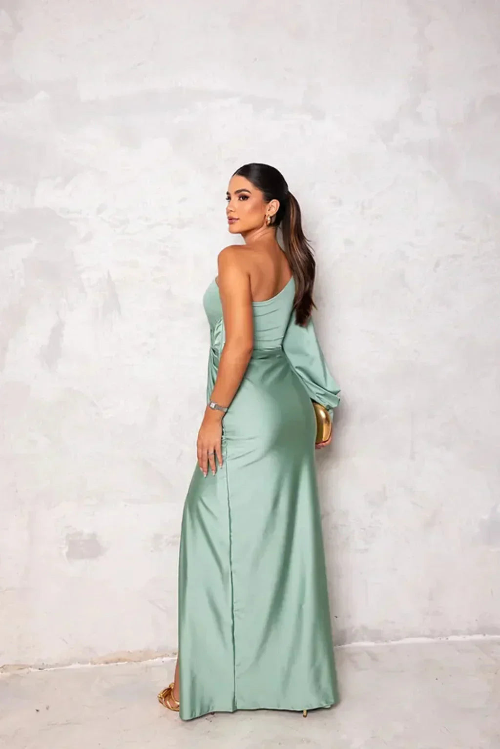 M&H | One-Shoulder Maxi Dress